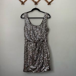 Love Reign Grey Sequin Dress XL